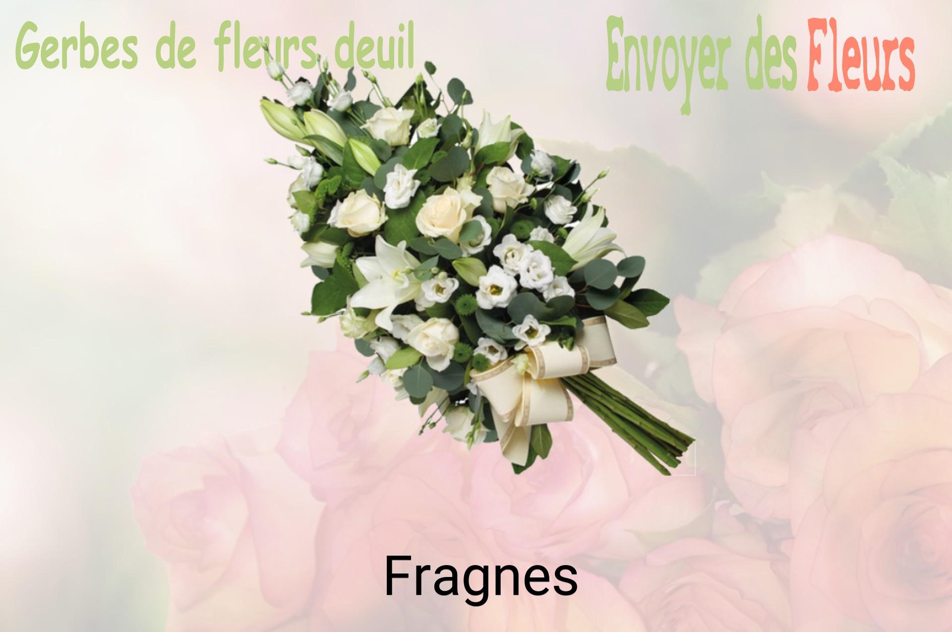 Gerbe de fleurs de deuil livrée à Fragnes